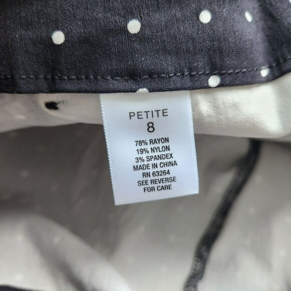 ROZ & ALI Spandex Slimming Polka Dot Classic Ankle Pedal Pusher Pant Women 8P - Picture 9 of 10